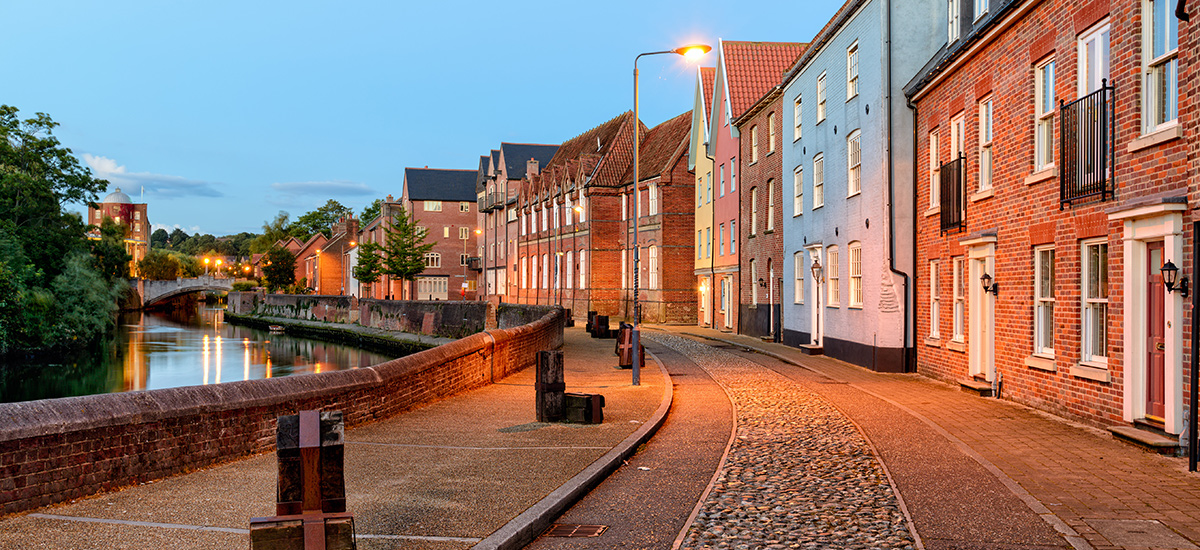 Quay side in Norwich for the blog article 'What's expected in the UK housing market in 2022'